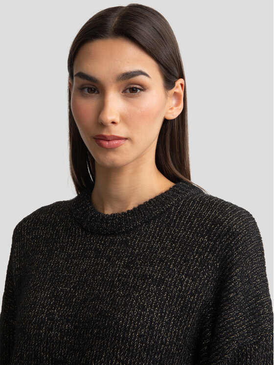 BIG STAR BIG STAR Sweter MAYAMESSA Czarny Oversize