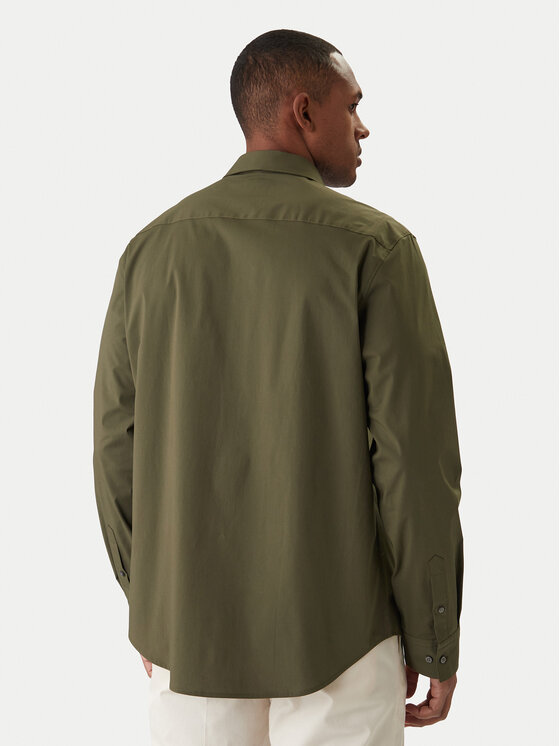 Calvin Klein Calvin Klein Πουκάμισο LV04LB148G Χακί Slim Fit