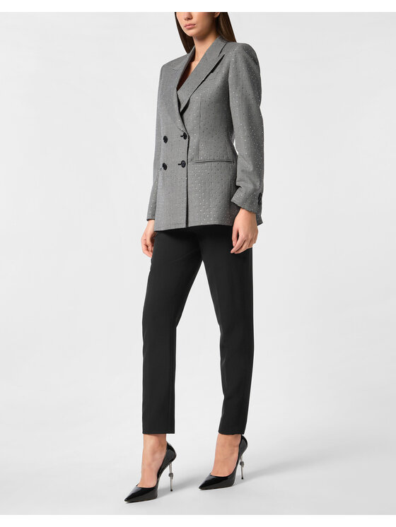 PHILIPP PLEIN PHILIPP PLEIN Marynarka 24591 Czarny Loose Fit