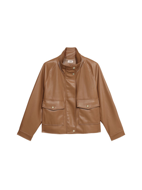Oltre Oltre Giacca in similpelle R331J000291N002 Marrone Over Fit