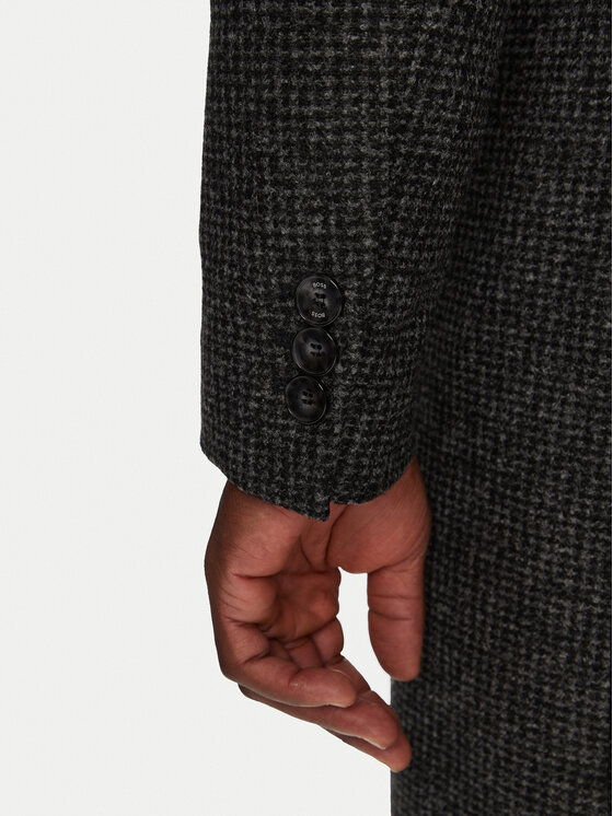 BOSS Boss Płaszcz przejściowy H-Hyde 50528132 Czarny Slim Fit