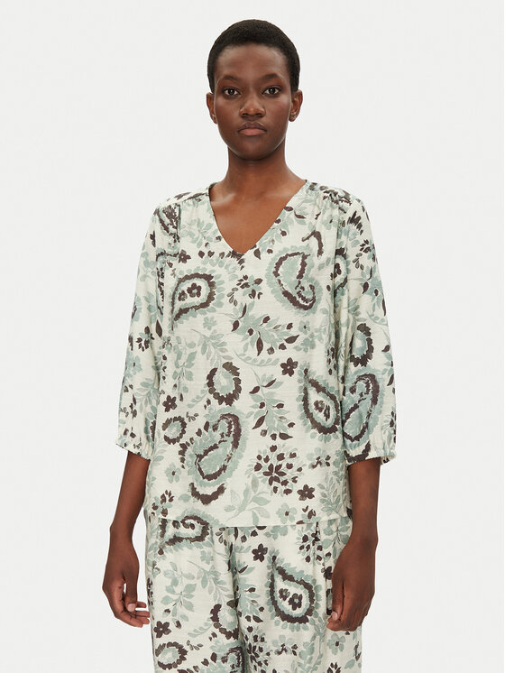 Fransa Fransa Bluza 20615424 Zelena Regular Fit