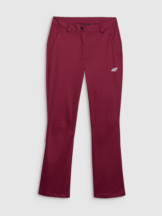 4F 4F Spodnie outdoor HALNY Bordowy Slim Fit