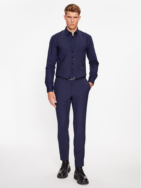 Hugo Hemd Kenno 50289499 Blau Slim Fit CN6778