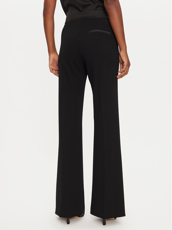 Imperial Imperial Medžiaginės kelnės P5E7IAW Juoda Flare Fit