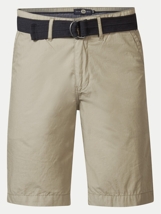 Petrol Industries Petrol Industries Szorty materiałowe M-1040-SHO501 Beżowy Slim Fit