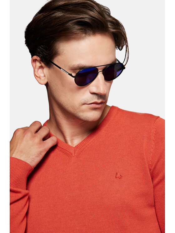 Lancerto Lancerto Sweter Lenny SW073223000039 Pomarańczowy Regular Fit