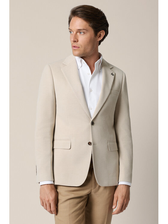 Lancerto Lancerto Marynarka Malcesine MA131126000009 Beżowy Regular Fit