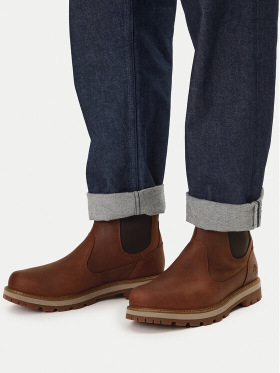 Timberland Timberland Sztyblety Britton Road Mid Chelsea TB0A6A4WEM61 Brązowy