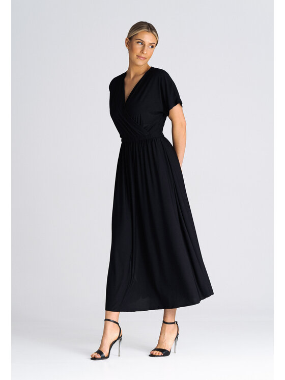 FIGL FIGL Sukienka SUKIENKA M935 Czarny Regular Fit