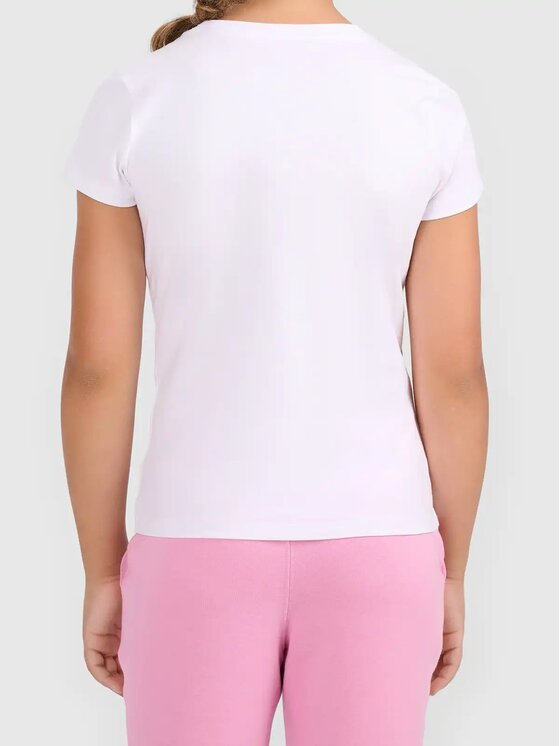 4F 4F Tričko 4FJWMM00TTSHF3615-10S Biela Slim Fit
