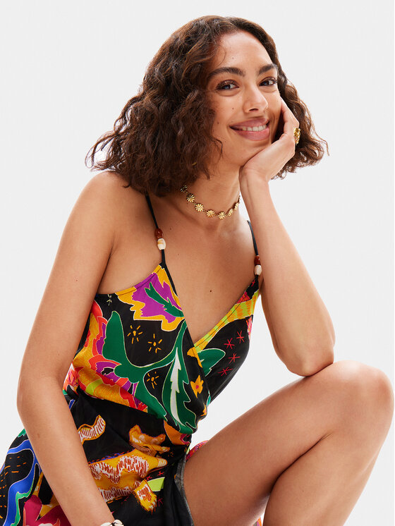 Desigual Desigual Літня сукня Selva 24SWMW09 Чорний Regular Fit