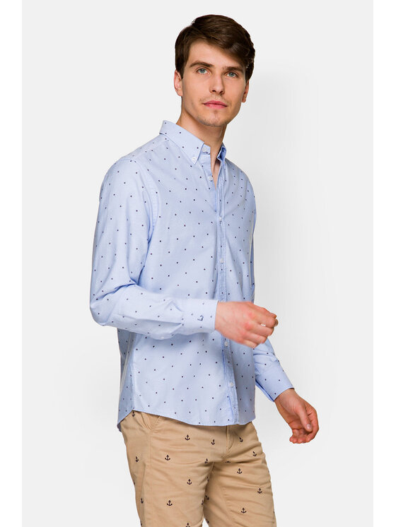 Lancerto Lancerto Koszula Amanda KO073121000034 Niebieski Slim Fit