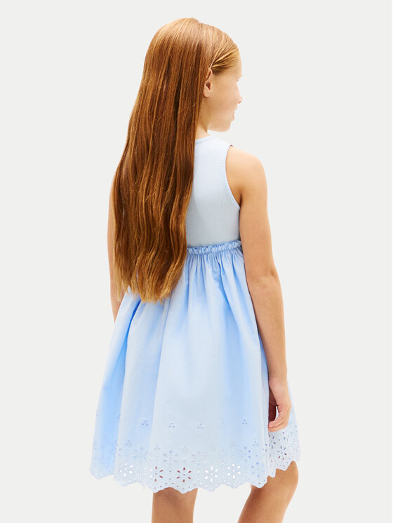 Tommy Hilfiger Tommy Hilfiger Vasaras kleita KG0KG09148 Gaiši zila Regular Fit