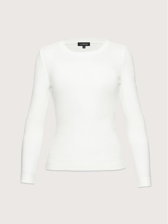 La Mania La Mania Longsleeve MARC Bianco Classic Fit