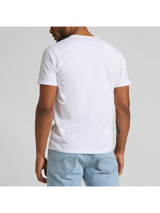 Lee Lee T-shirt SS PICTURE TEE Bianco Regular Fit