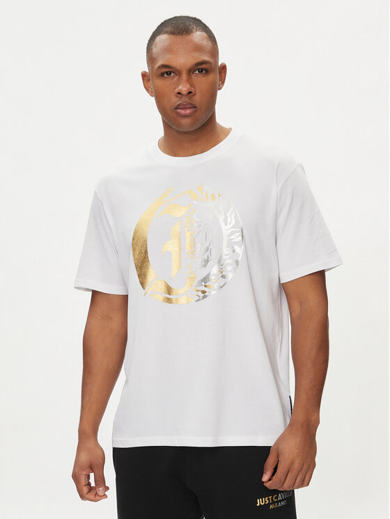Just Cavalli Tricou 76OAHG05 Alb Regular Fit