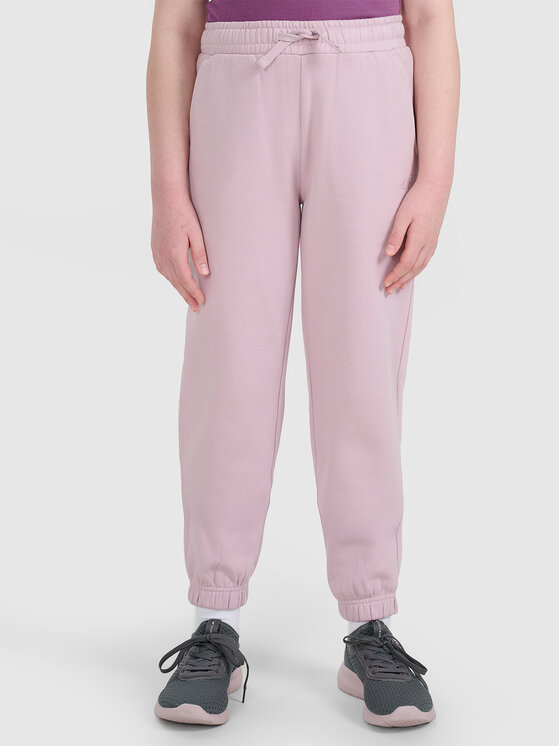 4F 4F Spodnie dresowe BASIC+ Różowy jasny Regular Fit