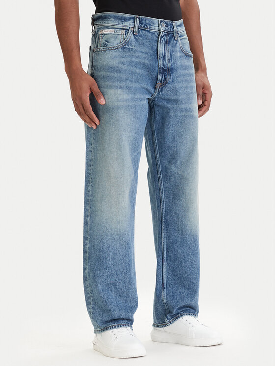 Calvin Klein Jeans Blugi 90S LV04RF725G Albastru Straight Fit