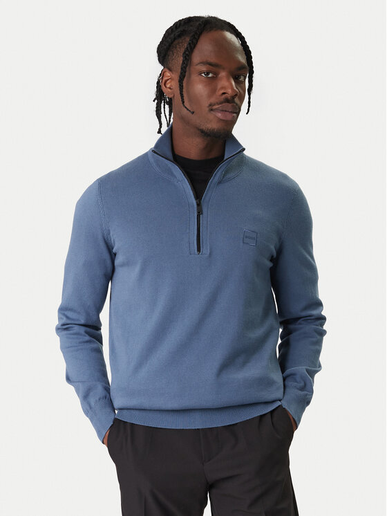 BOSS BOSS Pullover Kanobix 50527585 Blau Regular Fit