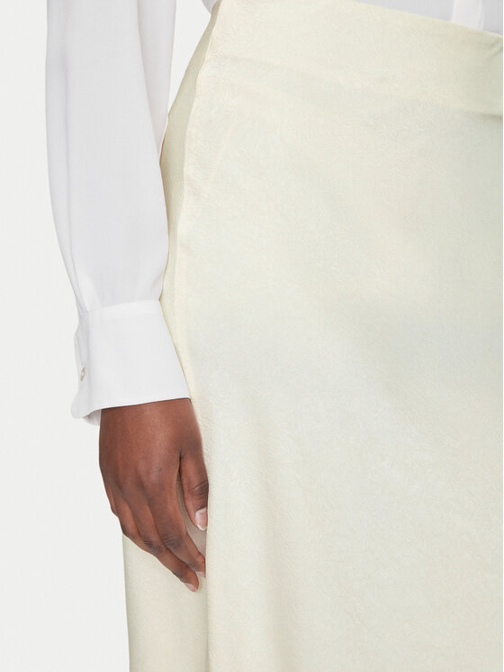 Fransa Fransa Maxi sukňa 20615436 Krémová Regular Fit