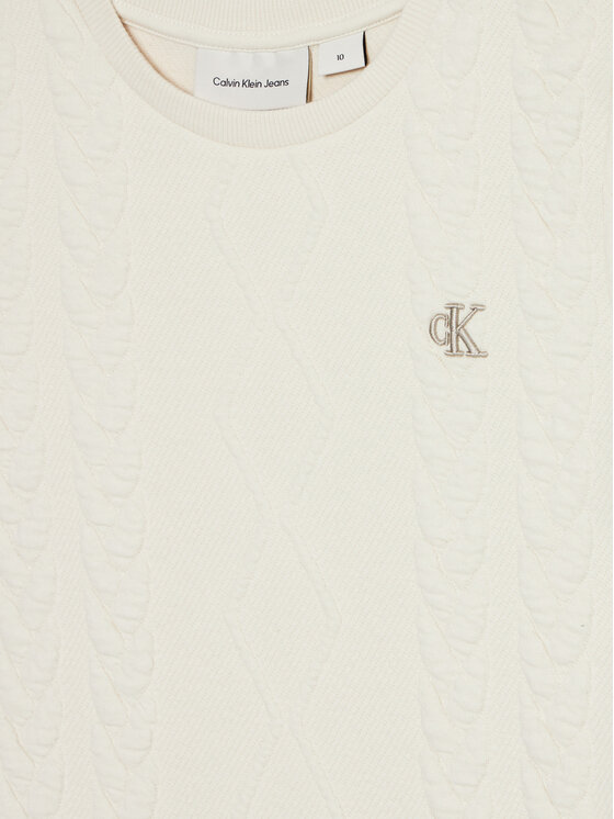 Calvin Klein Jeans Calvin Klein Jeans Трикотажна сукня IG0IG02772 Écru Regular Fit