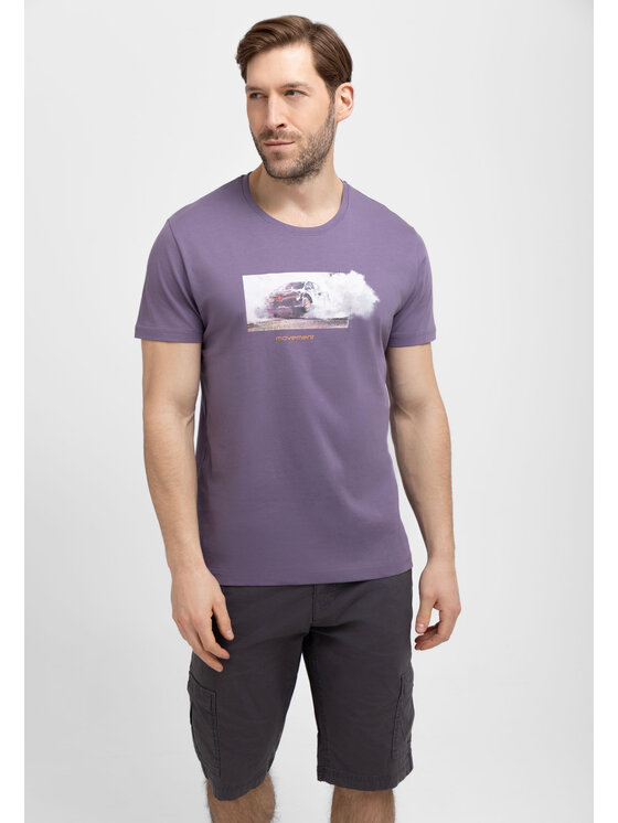 Volcano Volcano T-Shirt T-DUST Fioletowy Regular Fit
