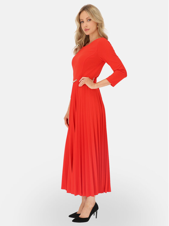 L’AF L’AF Sukienka dzianinowa Celine Czerwony Regular Fit