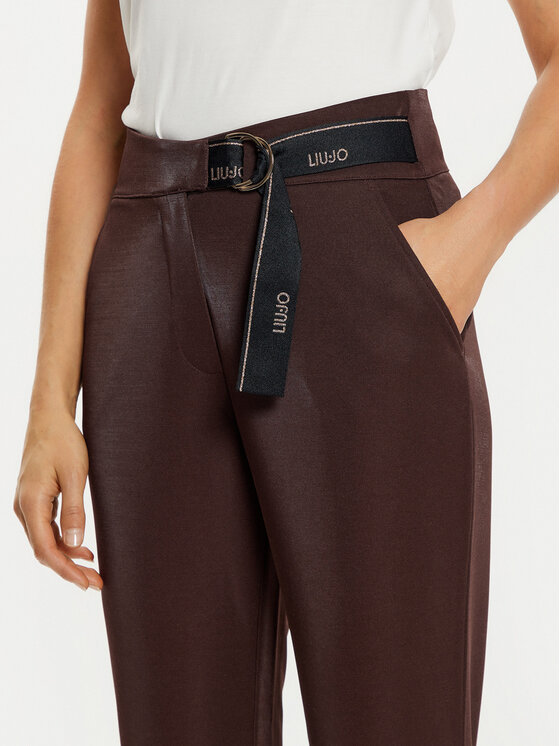 Liu Jo Sport Liu Jo Sport Hlače iz tkanine TF4260 J4751 Rjava Regular Fit