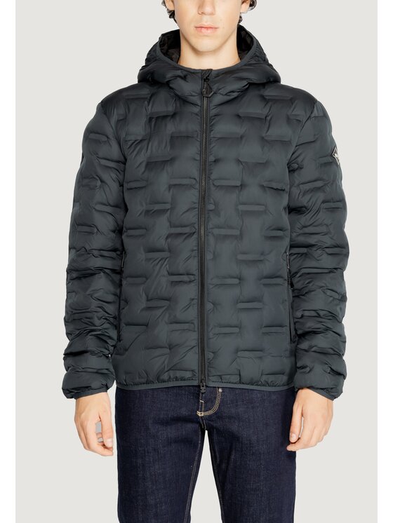 REPLAY Replay Płaszcz RECYCLED FINE POLY Niebieski Regular Fit