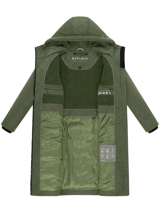 Navahoo Navahoo Kurtka zimowa Herbstnebel Zielony Regular Fit