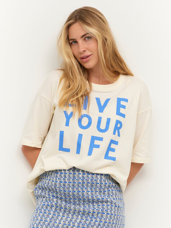 Kaffe Kaffe T-shirt Meridith 10507271 Bianco Oversize