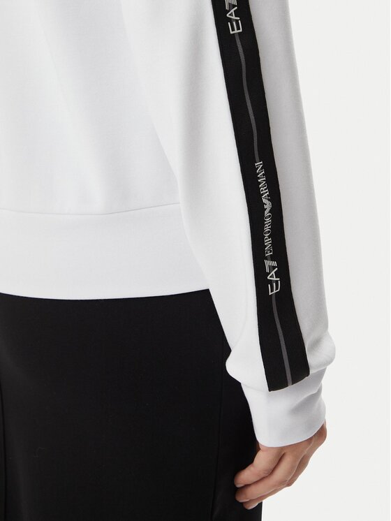 EA7 Emporio Armani EA7 Emporio Armani Džemperis ar kapuci 7W000960 AF12501 U0002 Balts Regular Fit