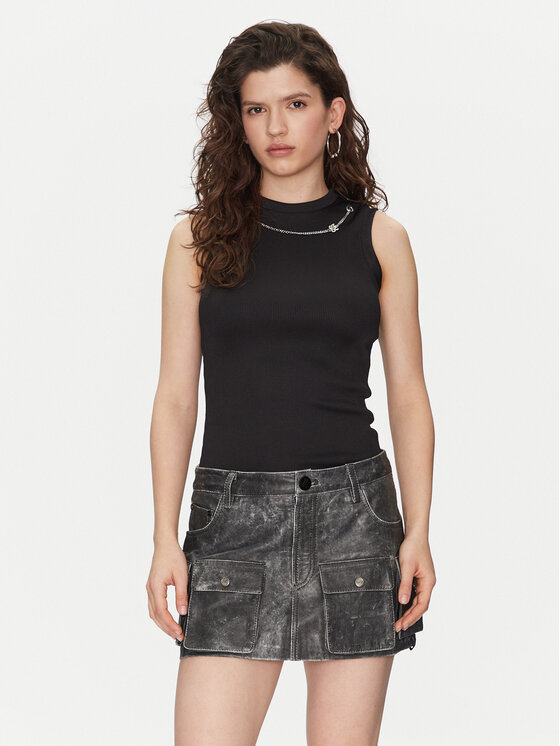 HUGO HUGO Топ Delanive 50534050 Чорний Slim Fit