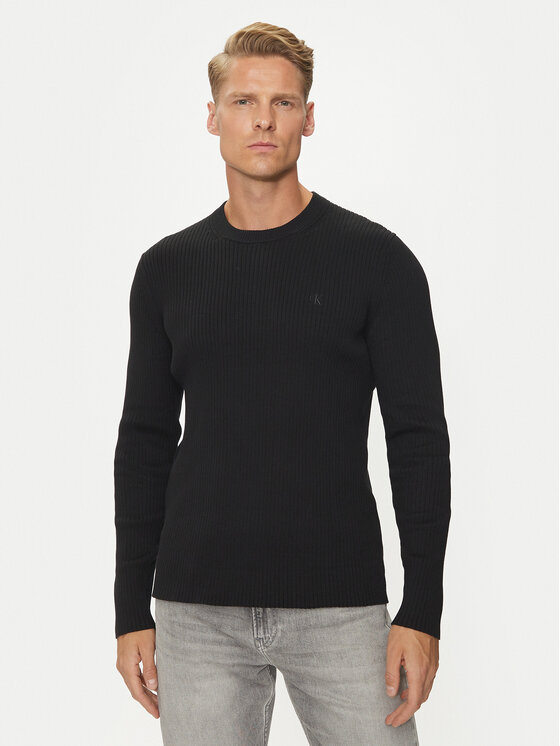 Calvin Klein Jeans Sveter J30J326265 Čierna Slim Fit