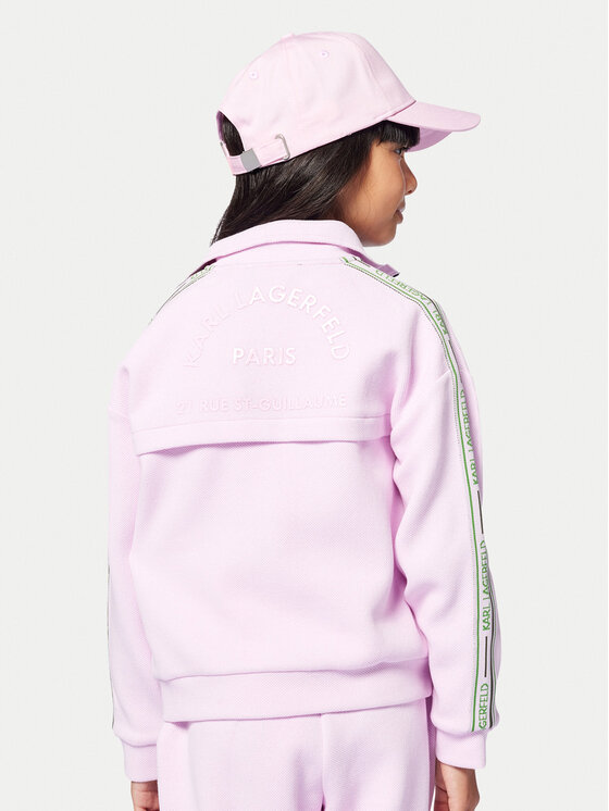 Karl Lagerfeld Kids Karl Lagerfeld Kids Суитшърт Z30483 S Розов Regular Fit