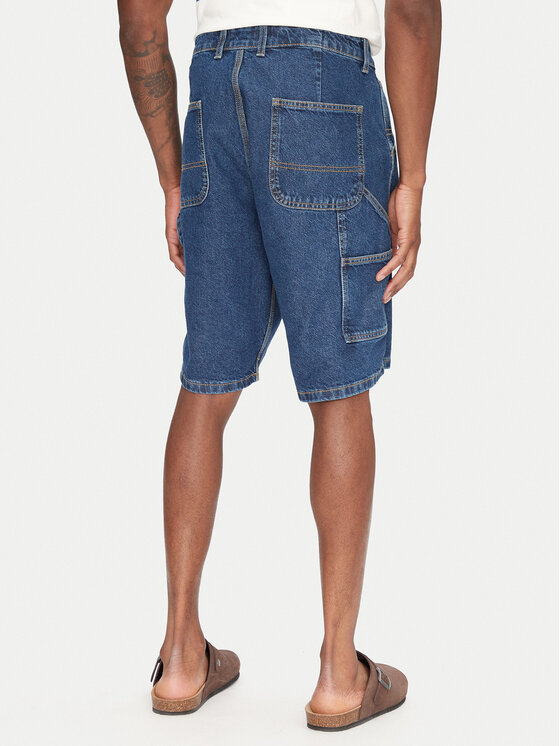 Jack&Jones Jack&Jones Jeans kratke hlače Alex 12273238 Mornarsko modra Baggy Fit