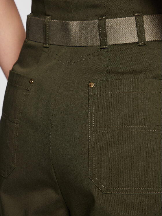 PINKO Pinko Hlače Penni 1G189X A054 Zelena Relaxed Fit