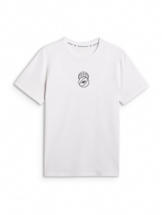 4F 4F T-Shirt ESSENTIAL 2 Biały Regular Fit