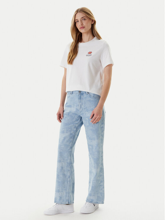 Mustang Mustang T-krekls Monroe 1016513 Balts Relaxed Fit