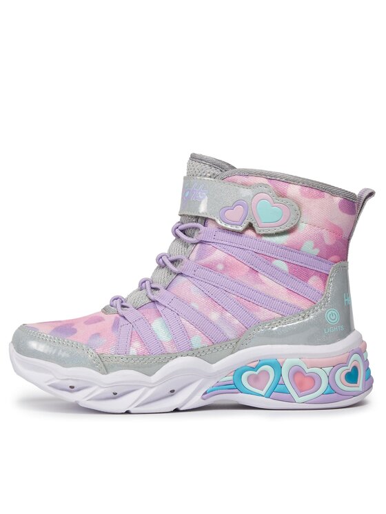 Skechers Skechers Kozaki Sweetheart Lights Dreamy Love 302667L/SMLT Srebrny