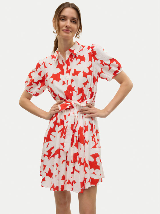 Vero Moda Vero Moda Haljina košulja Dicthe 10303728 Crvena Regular Fit