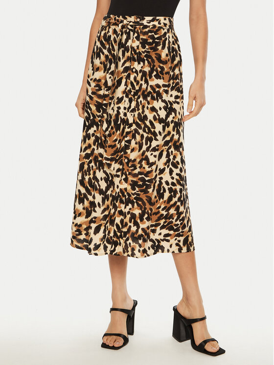 YAS YAS Midi szoknya Savanna 26028279 Barna Regular Fit