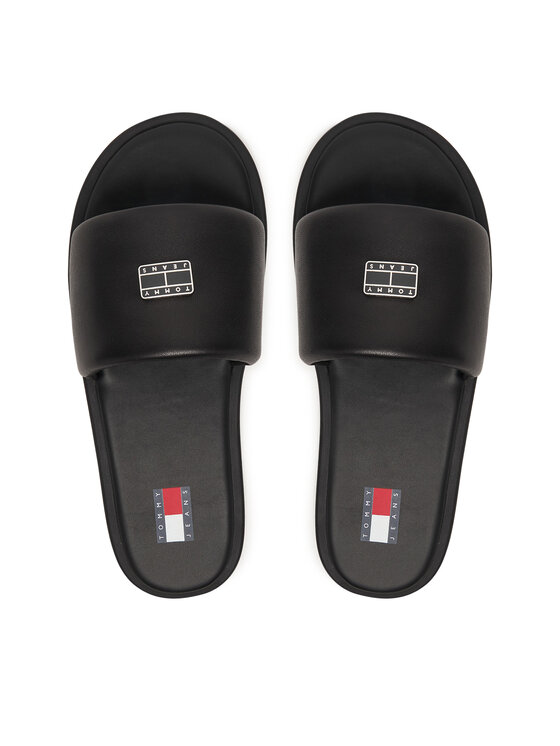 Tommy Jeans Tommy Jeans Чехли Tjw Soft Padded Casual Slide EN0EN02950 Черен