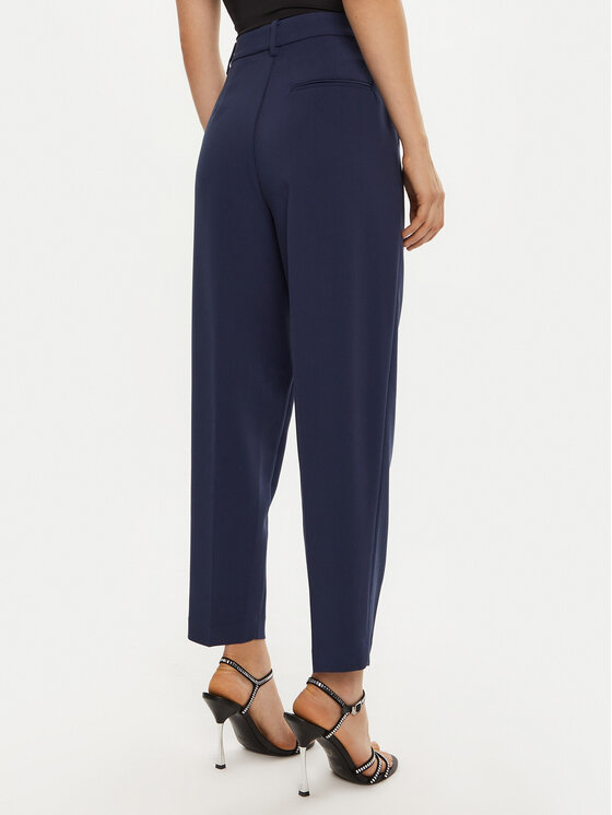 Bruuns Bazaar Bruuns Bazaar Pantaloni din material Cindy BBW2393 Bleumarin Loose Fit