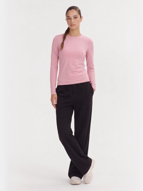 BASICLO BASICLO Longsleeve W-2253-522 Różowy Slim Fit