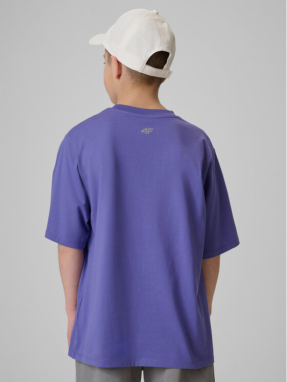 4F 4F T-Shirt WAVE RIDERS CLUB Fioletowy Loose Fit