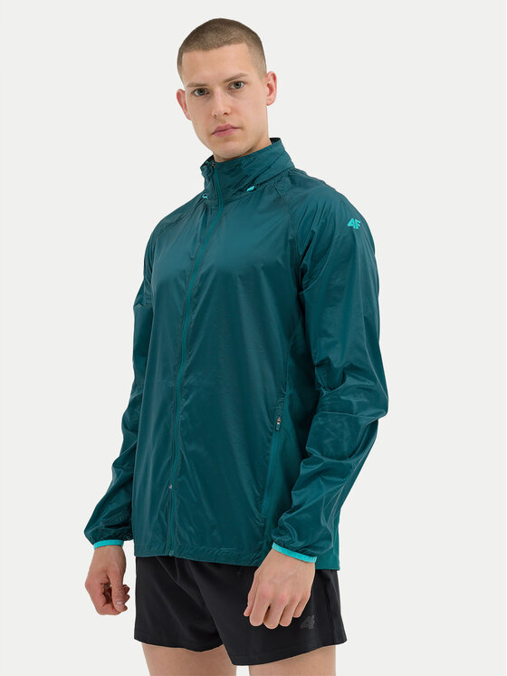 4F 4F Μπουφάν για τρέξιμο 4FWSS24TTJAM433 Πράσινο Regular Fit