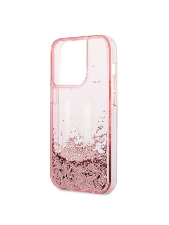 KARL LAGERFELD KARL LAGERFELD Etui na telefon Liquid Glitter Big KL Różowy