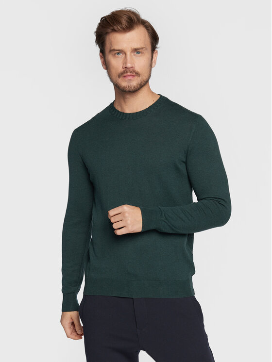 Oscar Jacobson Пуловер Valter 6891 4876 Зелен Regular Fit